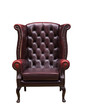Classic Chesterfield luxury armchair  with clipping path