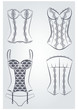Vintage corset with beautiful ornament