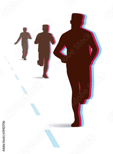 Vector: Langstreckenlauf Langstreckenlauf
