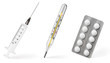 Photo: Set of medical objects Set of medical objects