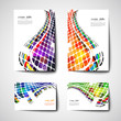 set of colored abstract backgrounds with squares