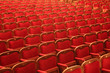 Rows of red chairs