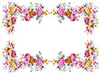 Color illustration of flowers in watercolor paintings