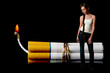 Teenage Woman and a Cigarette Bomb