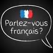 Kreidetafel, Parlez-vous francais, Sprechblase