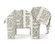 Vector: elephant origami paper toy vector illustration isolated on elephant origami paper toy vector illustration isolated on