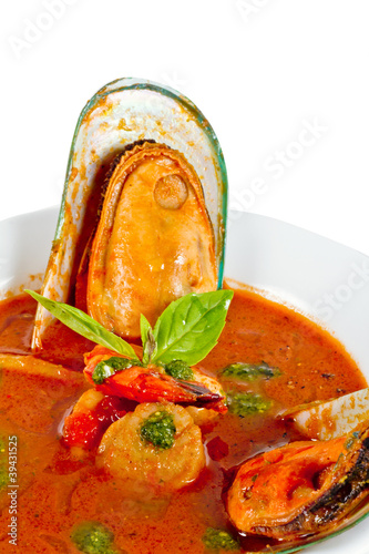 Photo: Delicious mediterranean seafood soup Delicious mediterranean seafood soup
