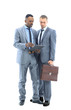 Two businessmen discussing - Isolated studio