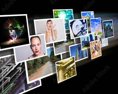 Illustration: Screens with images flow Screens with images flow