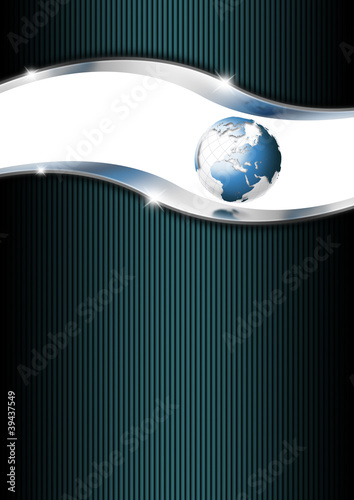 Illustration: Business Background with Globe Business Background with Globe