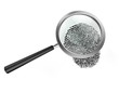 Magnifier and fingerprint, isolated on white