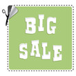 coupon with scissors, Big Sale