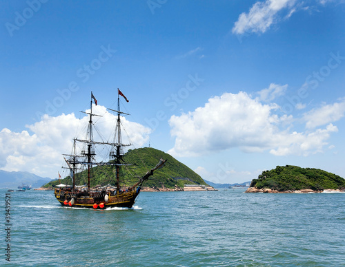 Photo: Historic old ship in the ocean Historic old ship in the ocean