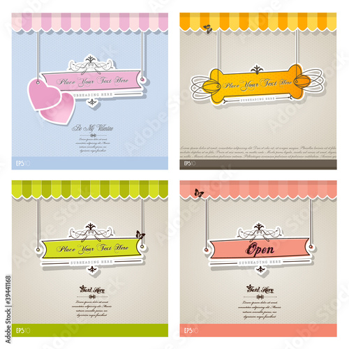 Vector: Set of vintage background with place for your text. Set of vintage background with place for your text.
