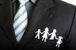 Paper family in a pocket