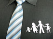 Paper family in a pocket