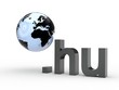 3d Domain hu mit Weltkugel 3d Domain hu mit Weltkugel