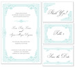 Vector Vintage Wedding Frame Set - for invitations or announceme