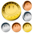 Coin Or Token Set With Smiley Face Coin Or Token Set With Smiley Face