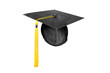 Graduation cap isolated on white