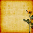 Old postcard for congratulation or invitation with bunch of flow Old postcard for congratulation or invitation with bunch of flow