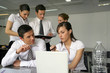 Young business team working on project