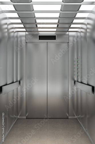 Photo: Inside an elevator Inside an elevator