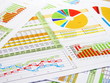 Colorful Sales Report in Digits, Graphs and Charts Colorful Sales Report in Digits, Graphs and Charts