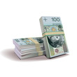 zloty banknotes vector illustration, financial theme