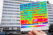 Photo: thermal imaging of a multi-story building thermal imaging of a multi-story building