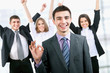 Happy business people