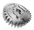 Gear made with jigsaw puzzles pieces