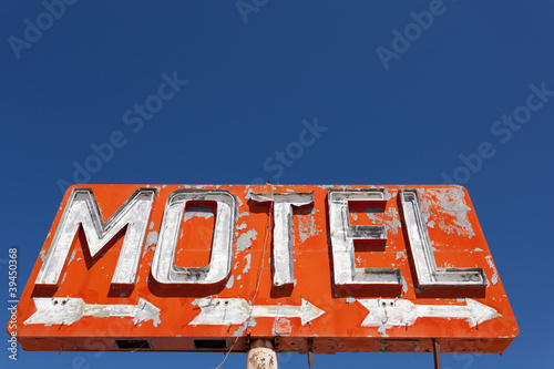 Photo: Vintage, neon motel sign Vintage, neon motel sign