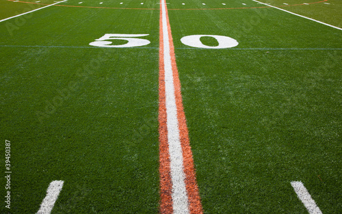 Photo: American Football Field - 50 yard line American Football Field - 50 yard line