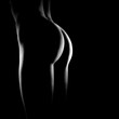 Nude woman sexy body buttocks
