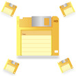 Vektor: Gold floppy Gold floppy