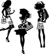 silhouette of a fashion women