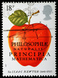Sir Isaac Newton Gravity Postage Stamp