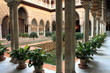 inner courtyard in Alcazar of Seville inner courtyard in Alcazar of Seville