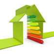 Energy saving concept 3d render