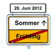 Schild Sommeranfang 20. Juni 2012 Schild Sommeranfang 20. Juni 2012