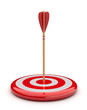 Arrow in target 3D. success hitting. Business concept. Isolated