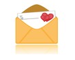 Love letter with envelope