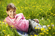 Little girl on meadow
