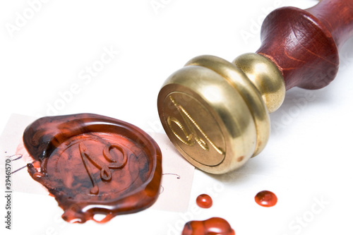 Photo: Personal stamp and wax seal Personal stamp and wax seal