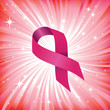 Breast cancer ribbon vector illustration. Woman solidarity.