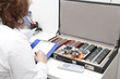 optometrist preparing diagnosis