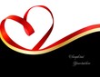 Red heart ribbon. Vector Red heart ribbon. Vector