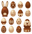 Vector: Chocolate Easter figures and eggs Chocolate Easter figures and eggs