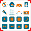 Vector: Icons in a frame Icons in a frame